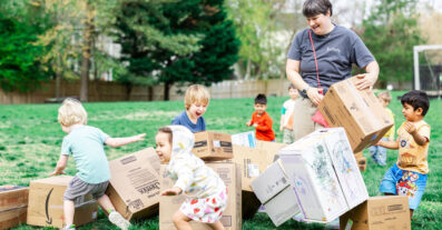 LeafSpring Students Playing Outside