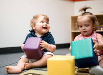 Toddlers playing